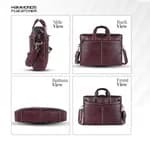 HAMMONDS FLYCATCHER Genuine Leather Office Bag for Men, 15.6 Inch Professional Brown Laptop Bag for Men, Adjustable Strap & Multi Compartments