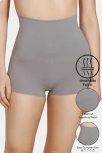 Zivame Tummy Control Midwaist Boyshort Panty For Women - Grey