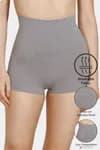 Zivame Tummy Control Midwaist Boyshort Panty For Women - Grey