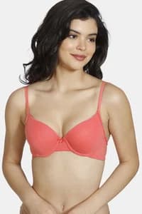 Zivame Summer Love Push Up Wired Medium Coverage Bra-Georgia Peach