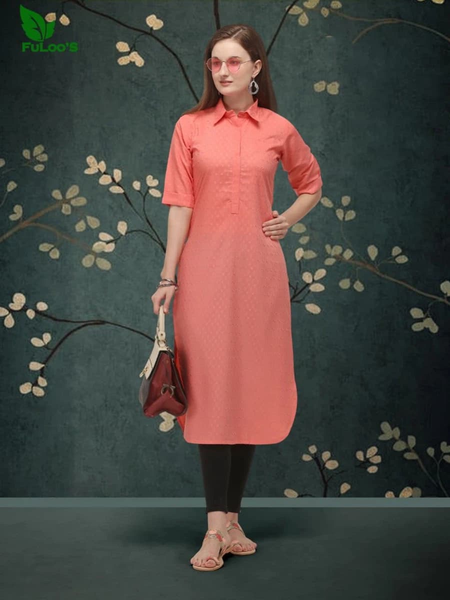 Fuloos Classic Kurti in Cotton for Women #1004