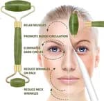Natural Green Jade Facial Roller & Gua Sha Set – 2-in-1 Skin Rejuvenation Kit