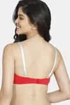 Zivame Padded Non Wired 3/4th Coverage T-Shirt Bra-High Risk Red