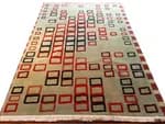 Handmade Nepali Wool Rug – Light Green Modern Pattern, 60 Knots, 170x240 cm