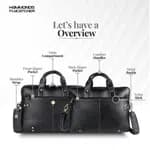 Hammonds Flycatcher Genuine Leather Laptop Bag For Men (Black)