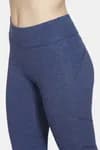 Zelocity Mid Rise Nouveau Stretch Legging For Women - Blue Pt Melange