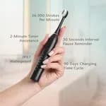 X-3 Sonic Electric Rechargeable Toothbrush for Adults with 3 Extra Brush Heads & 6 Operating Modes