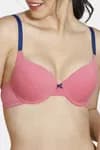 Zivame Push Up Wired Medium Coverage T-Shirt Bra-Coral