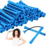 Plastic Hair Perm Rods Set – Heatless Hair Curlers & Rollers with Rubber Band for Women 10Pcs