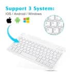 Ultra-Slim Bluetooth Keyboard Portable Mini Wireless Keyboard Rechargeable for Apple iPad iPhone Samsung Tablet Phone Smartphone iOS Android Windows
