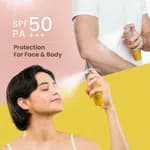 Sun spray | Swiss Beauty Sunscreen Air Mist | SPF 50 PA+++ | With Niacinamide | UVA+UVB Protection For All Skin Type | Even Over Makeup | For Face & Body | 80ml