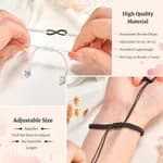 2Pcs 8 Words Infinity Love Couple Bracelets For Women Men Handmade Braided Rope Chain Charm Matching Bracelet Friendship Jewelry