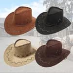 Faux Suede Western Cowboy Hats