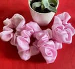 Hair Scrunchies Silk and Tissue Material 4 Pcs