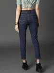 RS Women Navy Blue Skinny Fit Mid-Rise Clean Look Stretchable Cropped Jeans