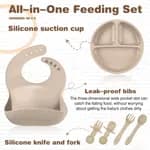 Premium Silicone Baby Feeding Set – All-in-One Self-Feeding & Weaning Kit
