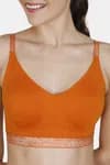 Zivame Shine & Shimmer Double Layered 3/4th Coverage T-Shirt Bra - Autumn Maple