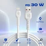 Elephu Silky Series Data Cable 1545| ( USB to Lightning/Iphone)| Fast charging| Pure soft Silicon Cable| 1000mm Length| Pure Copper Wire|