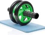 Ab Roller Wheel with Knee Mat | Abs Workout Equipment | For Abdominal & Core Strength | Exercise Wheels for Home Gym | Built In Spring Resistance | Home Workout Equipment