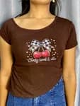 Cherry printed Tshirt