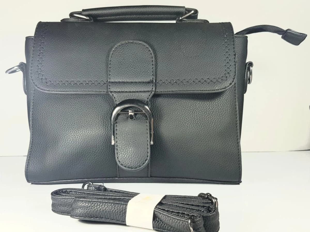 Black PU Leather Ladies Bag
