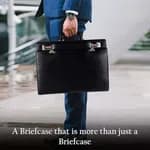 HAMMONDS FLYCATCHER Expandable Genuine Leather Briefcase for Men, Travel Office Bag with Dual Combination Lock Protection, Hand Bag for Men, Spacious