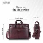 HAMMONDS FLYCATCHER Genuine Leather Office Bag for Men, 15.6 Inch Professional Brown Laptop Bag for Men, Adjustable Strap & Multi Compartments