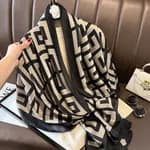 Quecy Women Printed Silk Satin Scarf | Black Printed Stylish Modern Design Stole For Women Rectangle | 180*85 CM