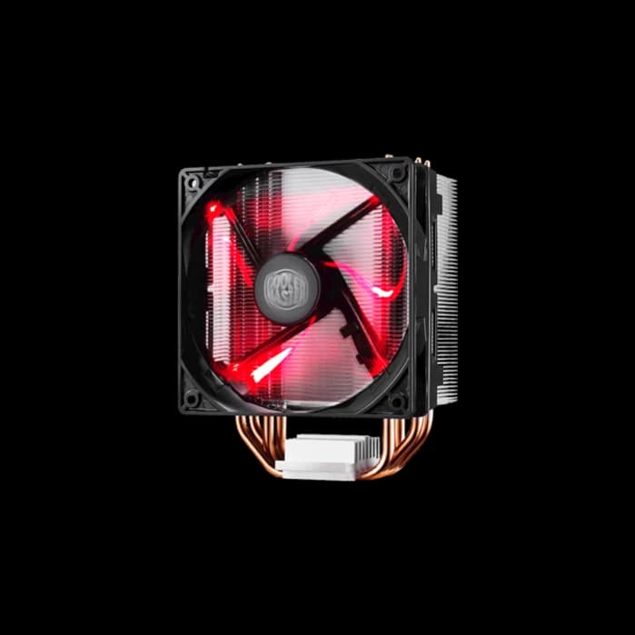 Cooler Master Hyper 212 LED CPU Air Cooler, 4 CDC Heatpipes, 120mm PWM Fan, Quiet Spin Technology, Red LEDs