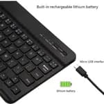 Ultra-Slim Bluetooth Keyboard Portable Mini Wireless Keyboard Rechargeable for Apple iPad iPhone Samsung Tablet Phone Smartphone iOS Android Windows