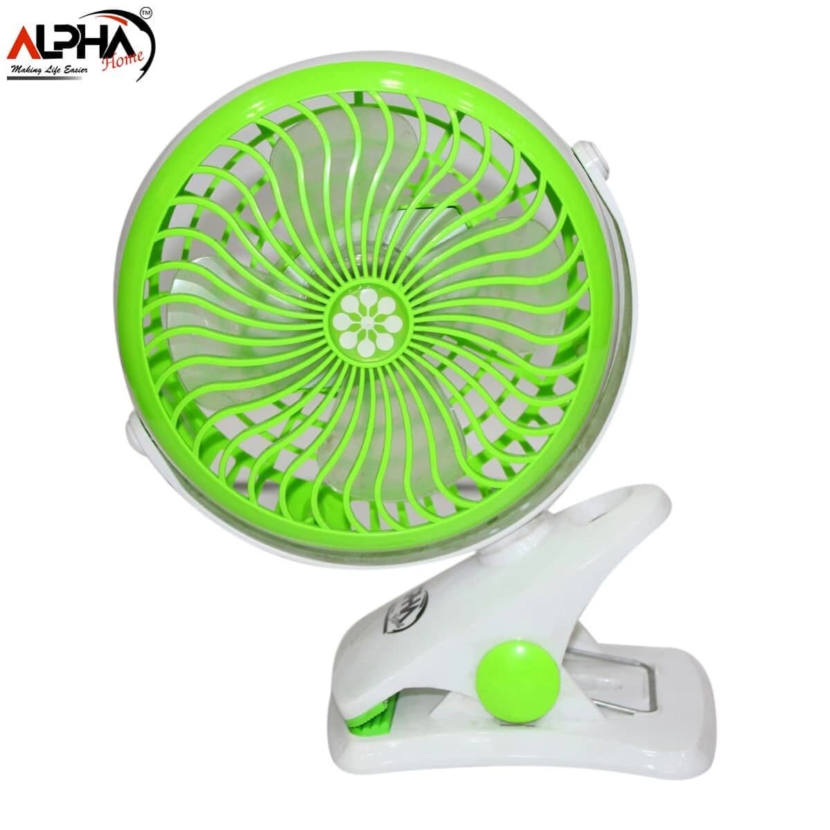 Alpha Home Portable Mini Clip Fan Or Table Fan Rechargeable Battery