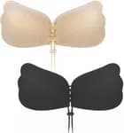 Sticky Bra 1Pairs, Strapless Push Up Backless Bras for Women
