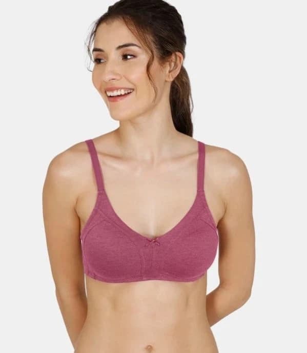 Rosaline Essentials Double Layered Non Wired 3/4th Coverage Bra - Rasberry Radiance