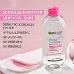 Micellar Cleansing Water For Sensitive Skin | Make-Up Remover & Cleanser - Removes makeup, dirt & impurities & Hydrates Skin 400ml