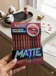 Karite 2 Pcs Matte Lip Liner Pencils Set Highly Pigmented Waterproof Full Coverage Lip Contour Makeup Kit