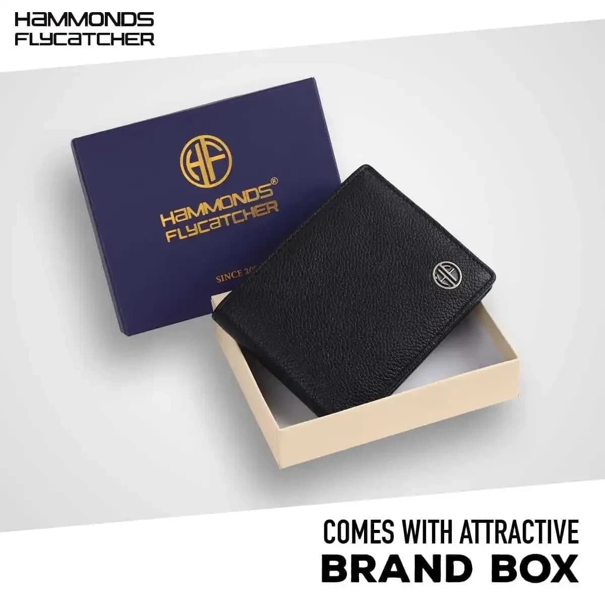 Hammonds Flycatcher Black Genuine Leather Wallet For Men (HF 594 BL)