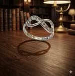 PURE SILVER INFINITY RING FOR WOMEN 19