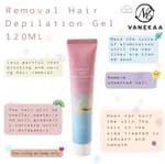 Vanekaa Hair Removal Depilation Gel (120ml) - Fast & Painless Body Hair Remover For Arms, Legs, and Underarms
