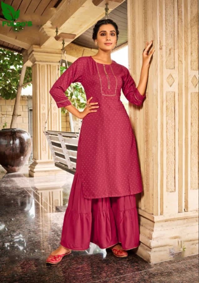 FuLoo's GL Freedom Kurti Set in Sharara #01 Women
