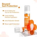The Derma Co 1% Hyaluronic Sunscreen Aqua Ultra Light Gel with SPF 50 PA++++ UV A, UV B & Blue Light Protection 50g