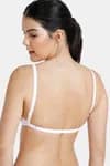 Zivame Double Layered Non Wired 3/4th Coverage Backless Bra-White