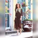 FuLoo's Express Dress Heavy Georgette With Emboridery #1194