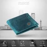 Hammonds Flycatcher Croco Blue Genuine Leather Wallet For Men