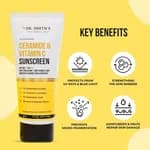 Dr. Sheth's Ceramide & Vitamin C Sunscreen SPF 50+ PA+++ For Women & Men | UVA UVB Sun Protection | 80g