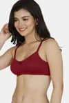 Zivame Double Layered Non Wired 3/4th Coverage Sag Lift Bra - Maroon