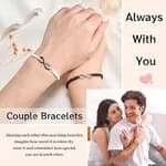 2Pcs 8 Words Infinity Love Couple Bracelets For Women Men Handmade Braided Rope Chain Charm Matching Bracelet Friendship Jewelry