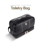 Hammonds Flycatcher Genuine Leather Shaving Bag for Men - Leather Toiletry Bag
