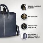 Hammonds Flycatcher Genuine Leather 13 inch Laptop Bag (Blue)