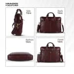 HAMMONDS FLYCATCHER Leather Laptop Bag (Brown)
