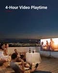 Anker Nebula Apollo, Wi-Fi Mini Projector, 200 ANSI Lumen Portable Projector, 6W Speaker, Movie Projector, 100 Inch Picture, 4-Hour Video Playtime